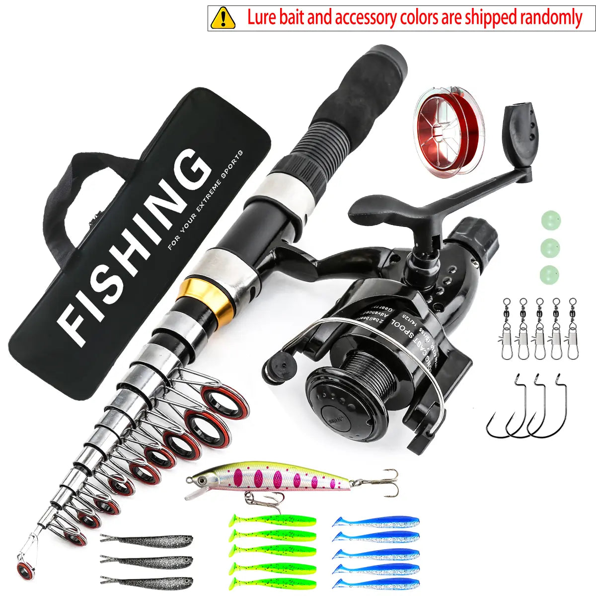 Professional Fishing Rod Set with Anti-entanglement Design